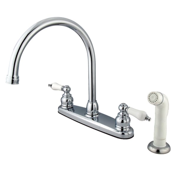 Vintage Centerset Kitchen Faucet, Polished Chrome